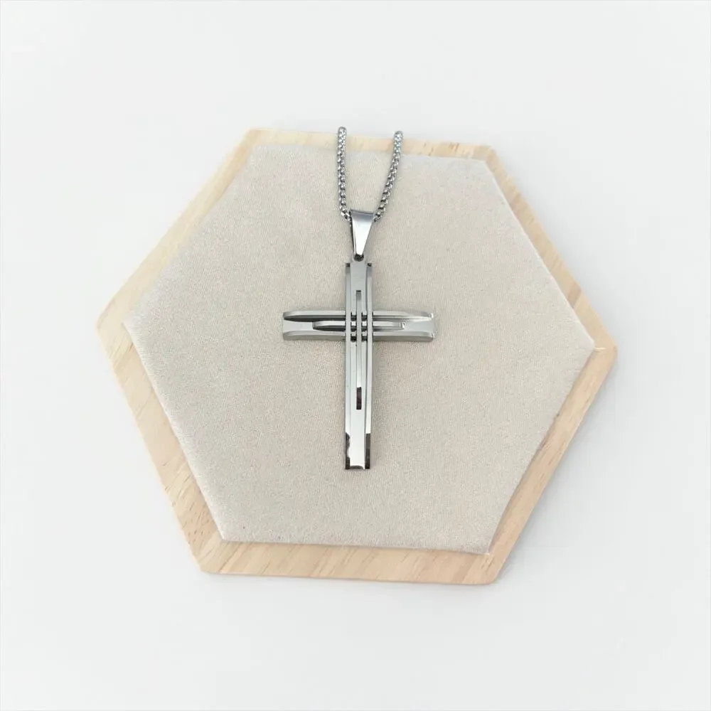 Men Stainless Steel Cross Pendant